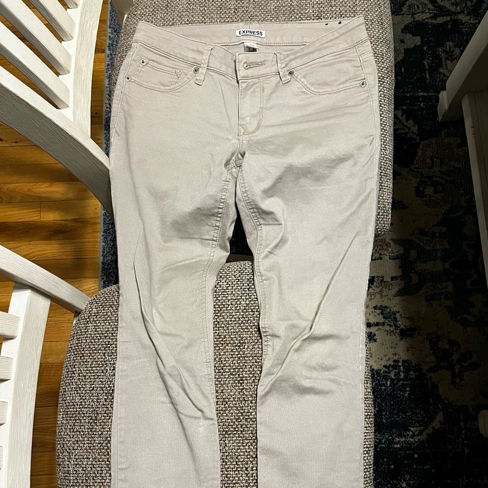 Womens Express tan / gray Jeggings size 4